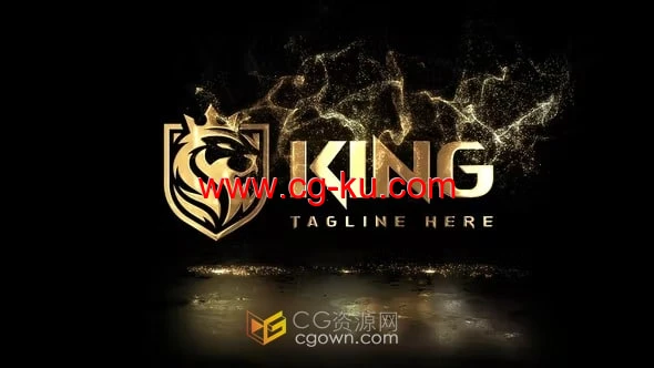 AE模板-豪华高贵金色粒子金沙标志时尚商业活动颁奖提名电影片头的图片1