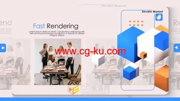 立体方块动画数字数码公司介绍企业宣传包装-PR模板下载的图片1
