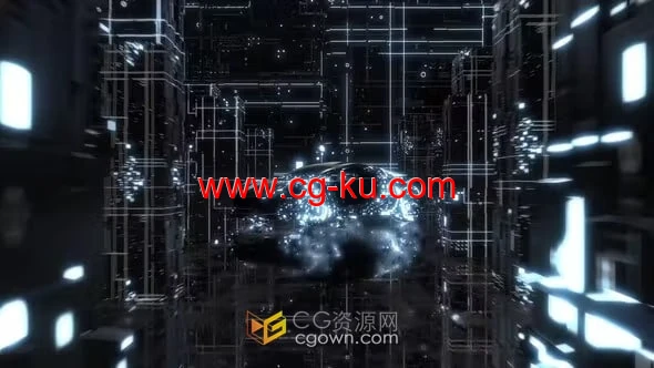 AE模板-高科技冷酷数码城市3d模型场景技术产品设备展示的图片1