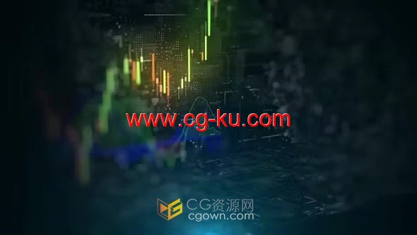 股市财务数据和图表商业金融经济投资预测背景视频素材的图片1