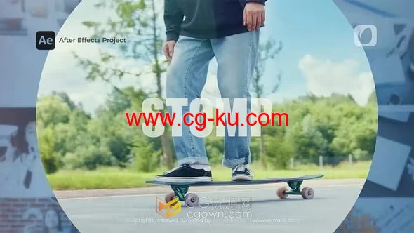创意动感开场白时尚踩踏跺脚片头-AE模板下载的图片1