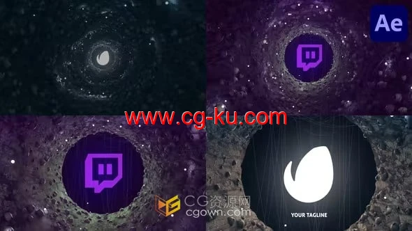 AE模板-神秘黑暗隧道场景恐怖电影开场白惊悚LOGO片头的图片1