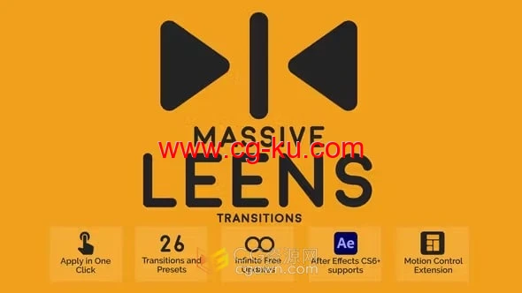Massive Leens Transitions AE脚本预设包34种摄像机镜头扭曲转换的图片1
