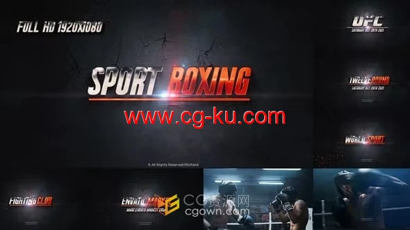 AE模板-综合格斗搏击战斗运动预告片体育赛事开场白的图片1