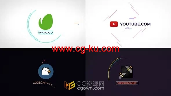 俏皮欢快有趣彩色2D形状标志介绍-PR模板的图片1