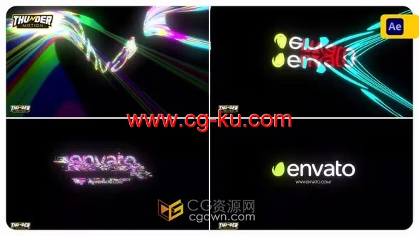 AE模板-快速rgb拆分彩色故障标志Quick Glitch Logo Reveal的图片1