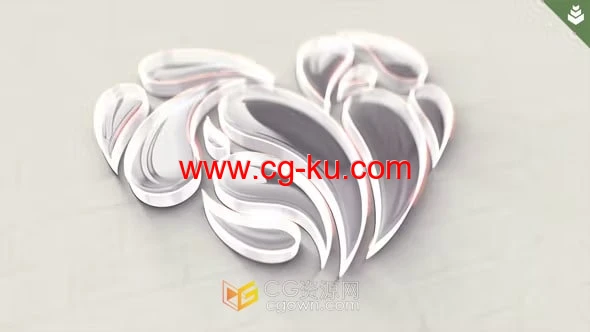 玻璃材质效果LOGO动画视频片头-AE模板下载的图片1