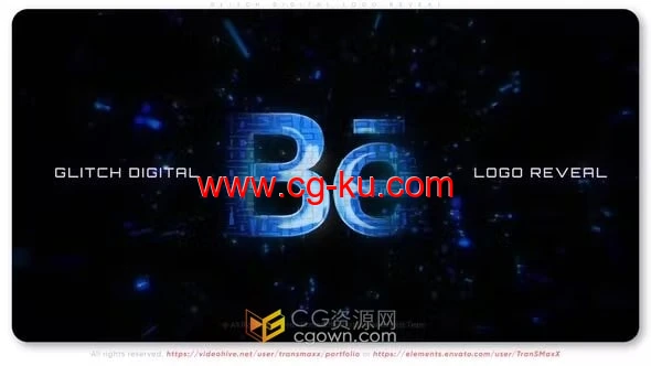 数字故障未来科技LOGO动画视频片头-AE模板的图片1