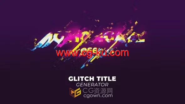 Glitch Title Generator故障特效介绍标题生成器-DR模板的图片1