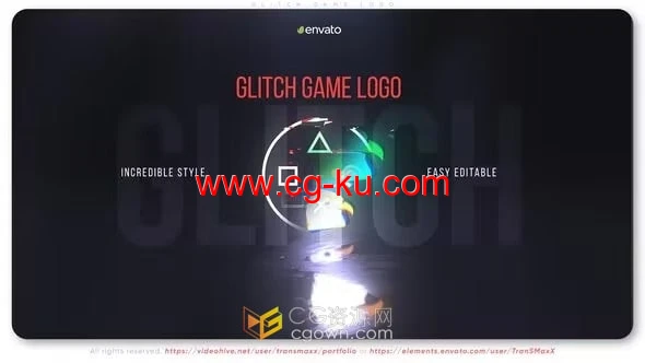 故障元素简约工业设计草案游戏技术LOGO动画-AE模板的图片1