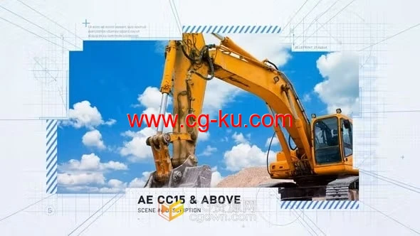 AE模板-商业地产工业发展规划线条草图建筑工地宣传片的图片1