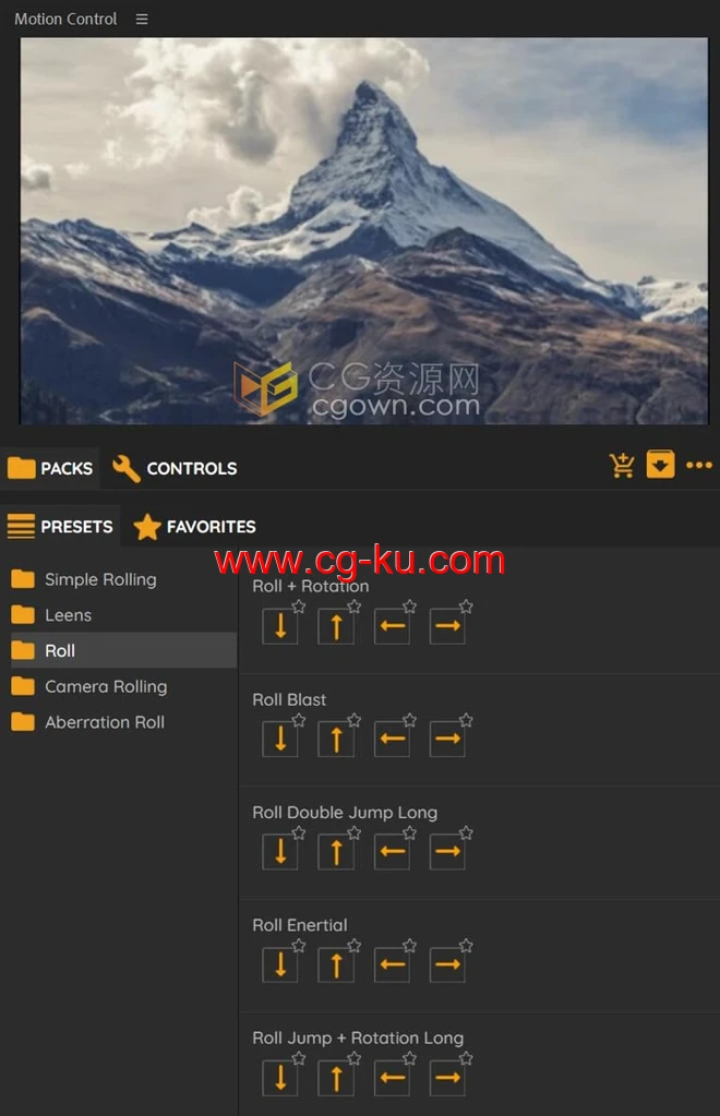 Massive Roll Transitions AE脚本预设包64种滚动移动特效视频转场的图片2