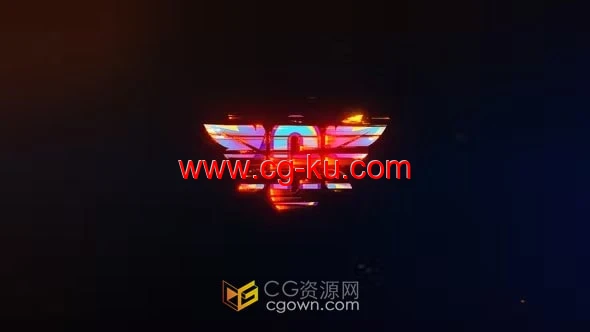 AE模板-快速闪光能量标志动画带音效的图片1