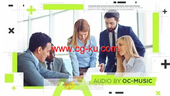 AE模板-简单平面图形元素公司宣传片的图片1