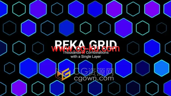 AE插件Reka Grid v1.3.1生成网格图形矩阵排列动画的图片1