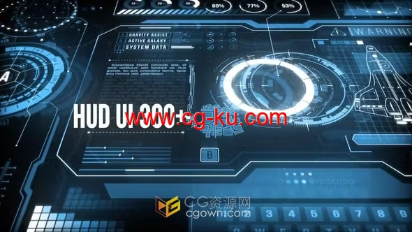 HUD UI Elements 300+触摸屏高科技图形动画视频素材AE模板的图片1
