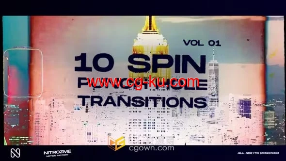 AE转场模板-冲孔自旋转过渡Punch Hole Spin Transitions Vol. 01的图片1