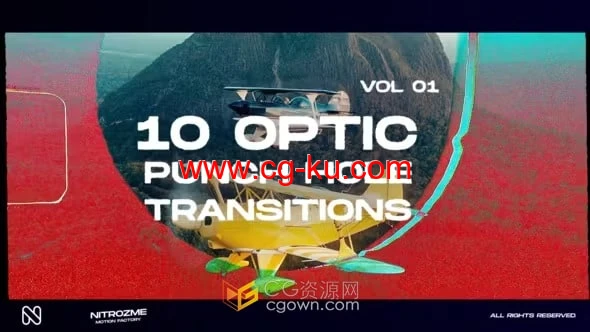 AE转场模板-蒙版遮罩光效过渡Punch Hole Optic Transitions Vol. 01的图片1