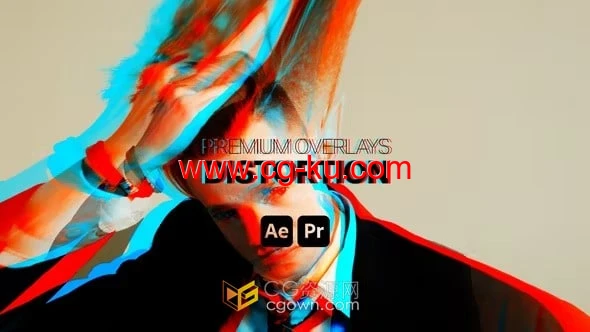 AE与PR模板-高级叠加失真滤镜效果Premium Overlays Distortion的图片1