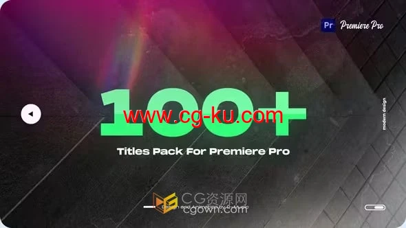 极简风格超过100种现代干净文字动画-PR标题模板的图片1