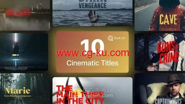 AE模板-10组电影片名宣传封面标题Cinematic Titles Vol. 01的图片1