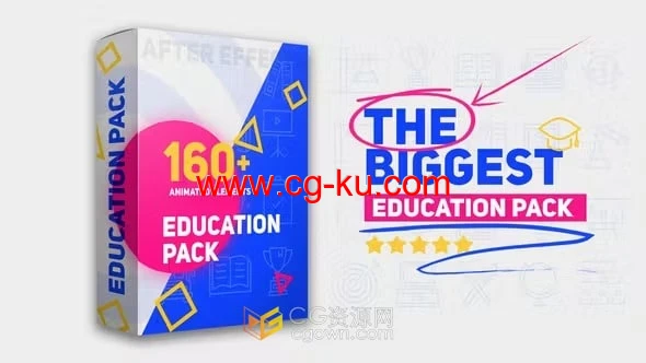 AE模板-162个教育动画元素用于学校企业教育培训视频或课程的图片1