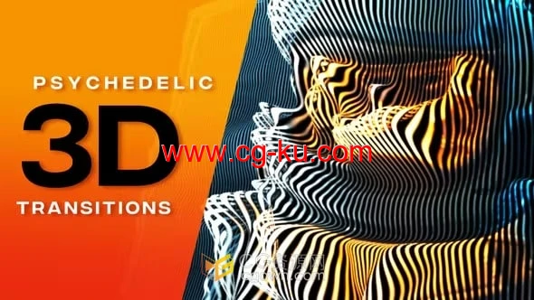 DR模板-失真毛刺闪光鱼眼和位移效果迷幻3D过渡达芬奇预设的图片1