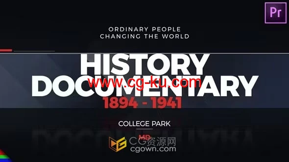 PR模板-电视节目历史纪录片军事幻灯片史诗开场白的图片1