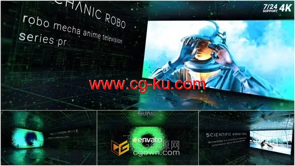 AE模板-数字科技信息金融企业宣传视频粒子技术幻灯片的图片1