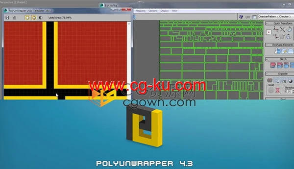 PolyUnwrapper v4.4.0 3ds Max插件UV贴图修改工具的图片1