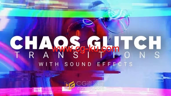 20个具有独特音效的高质量Chaos Glitch 过渡-PR转场模板的图片1
