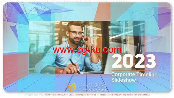AE模板-公司时间线展示技术风格宣传片商业活动推广的图片1