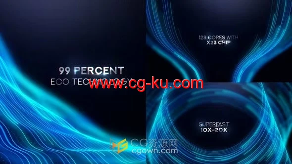 AE模板-发光线条动画场景演绎ai大数据创新科技愿景技术标题的图片1