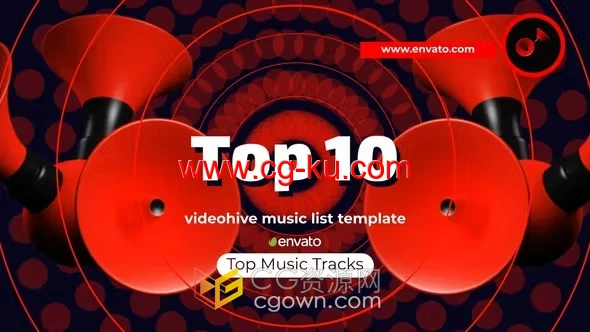 达芬奇模板-最佳歌曲音乐Top 10热门电影前十名节目介绍包装的图片1