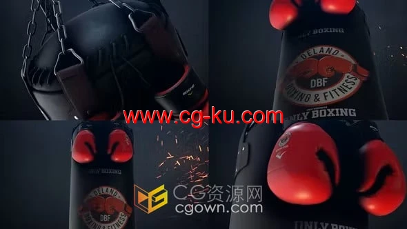 AE模板-体育赛事运动介绍动作预告片拳击手套标志片头的图片1
