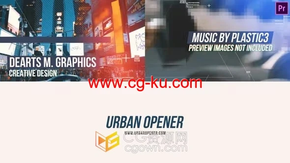 PR模板-Urban Opener动感开场城市生活故障包装片头的图片1