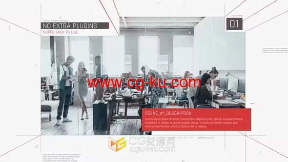 高科技企业宣传片时间线介绍公司业务视频动画-AE模板的图片1