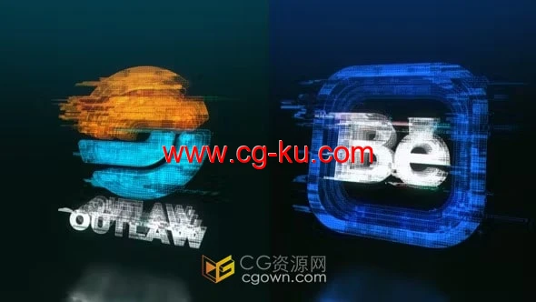 高科技数字信息动画LOGO演绎视频-AE模板的图片1