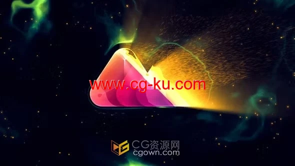 北极光粒子LOGO特效视频片头动画Resolve模板的图片1