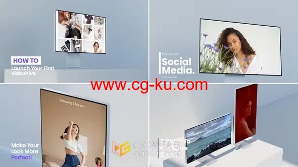 Display Mockup Promo AE模板iMac一体样机展示网站设计动画的图片1