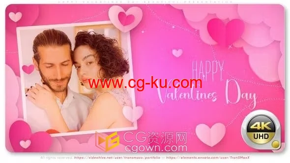 AE模板-柔和浪漫风格创建情人节甜蜜视频婚礼活动相册的图片1