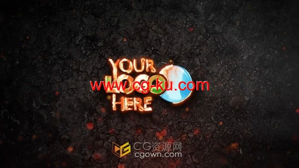 AE模板-火花烣烬灼烧热浪火焰燃烧标志Fire Logo动画的图片1