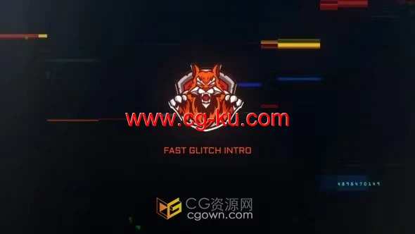 AE模板-快速屏幕故障介绍电子竞技像素化片头片尾的图片1