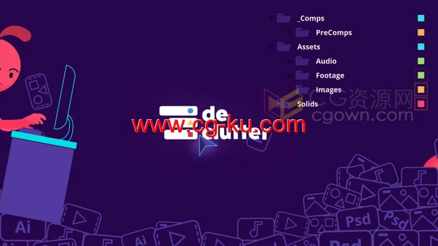 AE脚本Declutter v1.0.1快速整理工程分类管理项目工具 AE脚本Declutter v1.0.1快速整理工程分类管理项目工具的图片1
