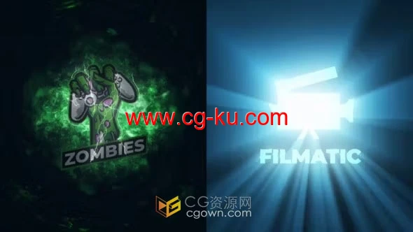 AE模板-闪电能量爆炸电影特效标志动画的图片1