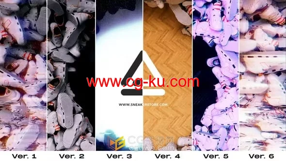 PR模板-旋转镜头运动鞋堆品牌标志揭示动画的图片1