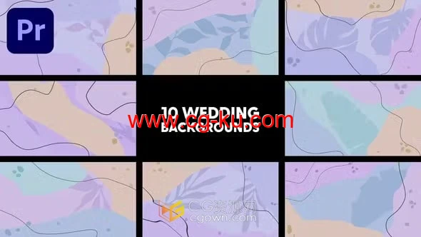 PR模板-波西米亚风艺术画布舞台动态壁纸婚礼背景的图片1