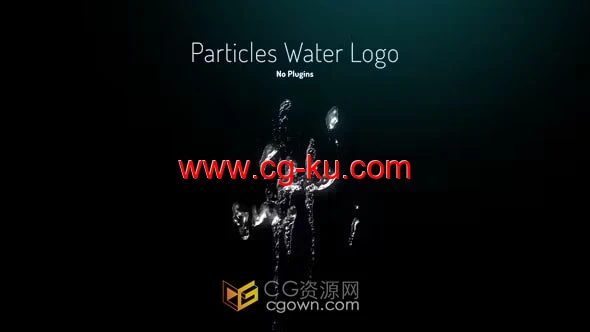 AE模板-模拟水流动画粒子水标志Particles Water Logo的图片1