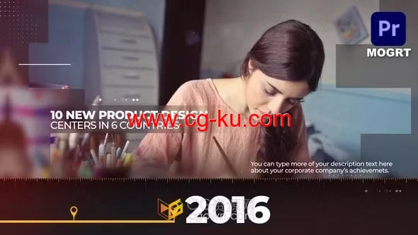 AE与PR模板-公司创业故事发展史时间线展示企业大事记的图片1