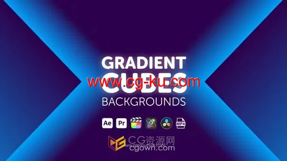 AE与PR模板-渐变立方体背景Gradient Cubes Backgrounds的图片1